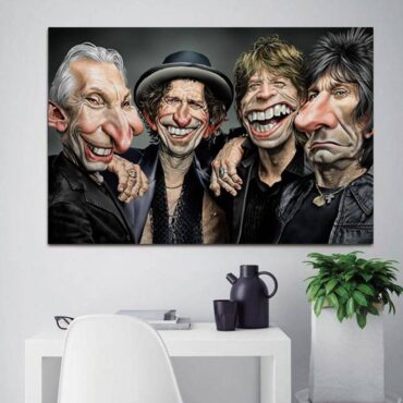 The Trolling Stones Funny Face Canvas HD Painting 1 Pieces / 3 Pieces / 5 Pieces