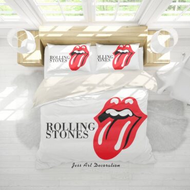 3D BAND THE ROLLING STONES QUILT COVER SET BEDDING SET PILLOWCASES 1