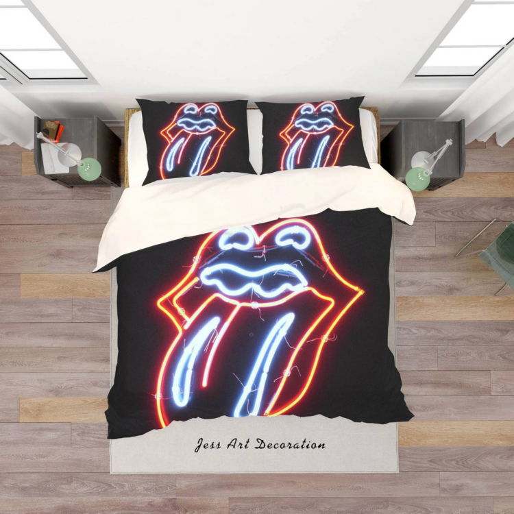 3D ROCK BAND THE ROLLING STONES QUILT COVER SET BEDDING SET PILLOWCASES 21