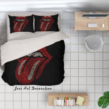 3D ROCK BAND THE ROLLING STONES QUILT COVER SET BEDDING SET PILLOWCASES 61