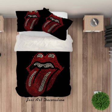 3D ROCK BAND THE ROLLING STONES QUILT COVER SET BEDDING SET PILLOWCASES 61