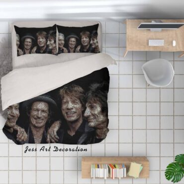 3D ROCK BAND THE ROLLING STONES QUILT COVER SET BEDDING SET PILLOWCASES 63