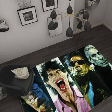 3D ROLLING STONES NON-SLIP RUG MAT 255