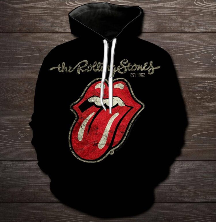 Distressed Tongue Black The Rolling Stones Shirt