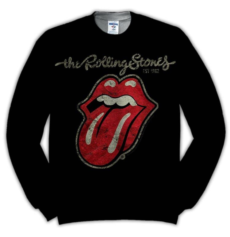 Distressed Tongue Black The Rolling Stones Shirt