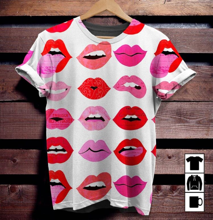 Lips Of Love 3D The Rolling Stones Shirt