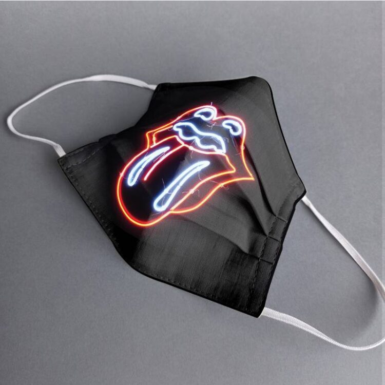 The Rolling Stones Neon 3D Cloth Face Mask 01