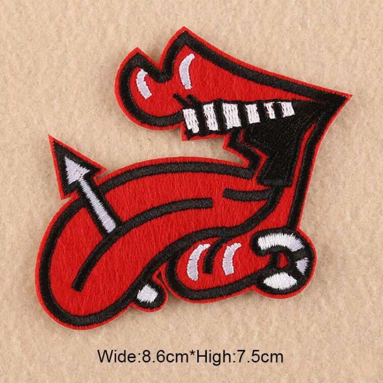 The Rolling Stones Big Tongue Embroidered Canvas Iron on Patches DIY