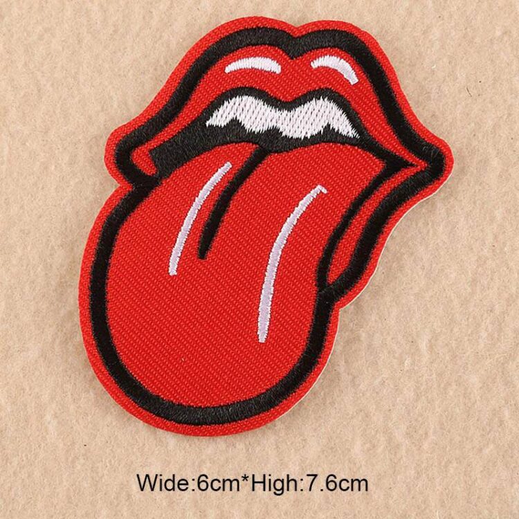 The Rolling Stones Big Tongue Embroidered Canvas Iron on Patches DIY