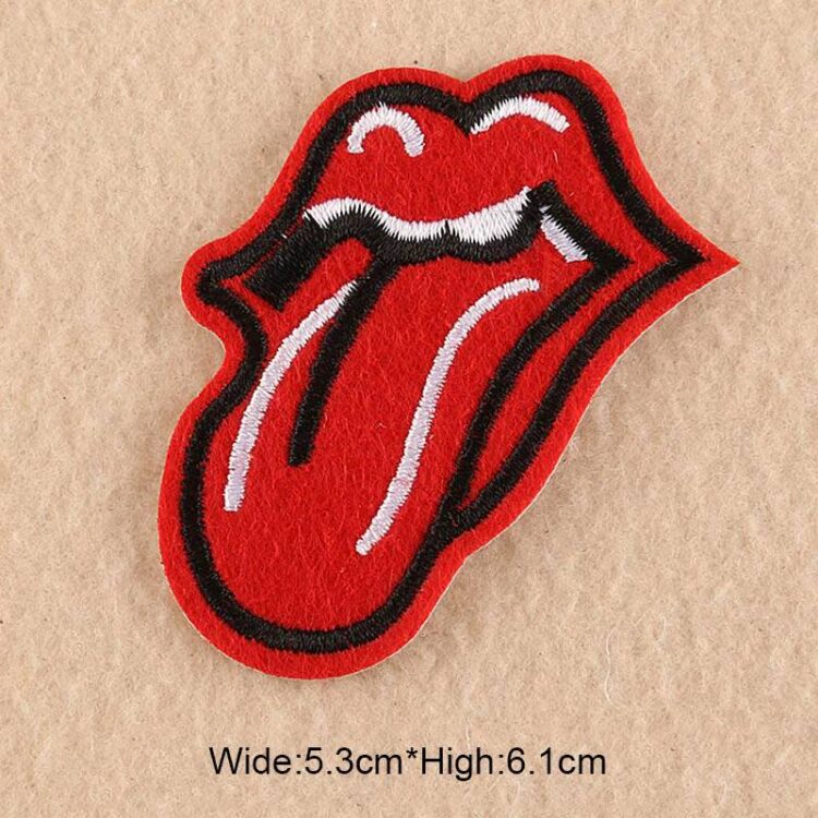 The Rolling Stones Big Tongue Embroidered Canvas Iron on Patches DIY