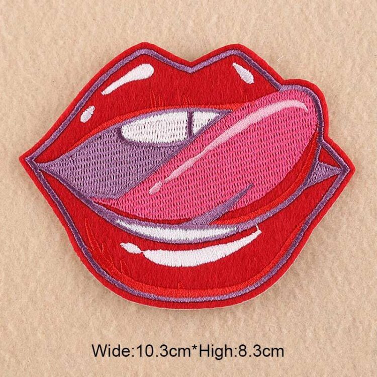 The Rolling Stones Big Tongue Embroidered Canvas Iron on Patches DIY