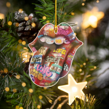 Graffiti Tongue - The Rolling Stones Logo Ornament