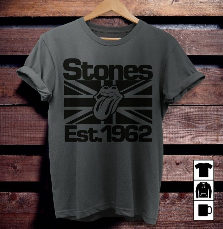 The Rolling Stones Black on Black Union Jack Lick Shirt - Dark Heather