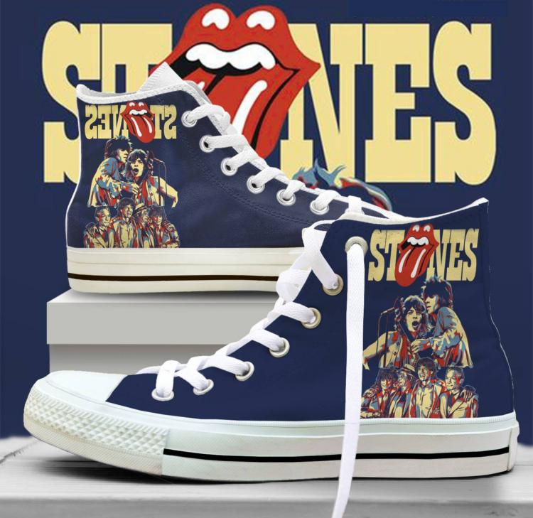 Rolling Stones Stones Shoes Canvas Shoes,Low Top, High Top, Sport Shoes