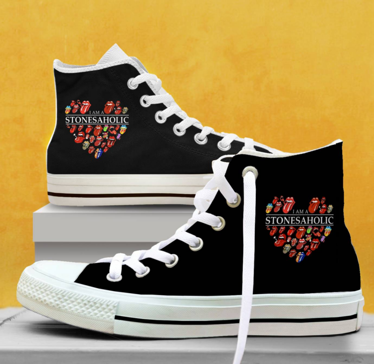 Rolling Stones Stones Aholic Canvas Shoes,Low Top, High Top, Sport Shoes