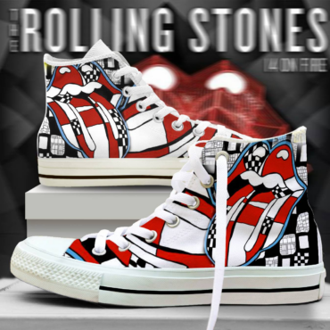 Rolling Stones On Fire Vienna 2014 Shoes Canvas Shoes,Low Top, High Top, Sport Shoes