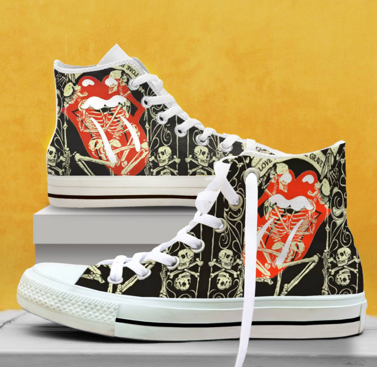 Rolling Stones Santiago RocknRoll 2016 Canvas Shoes,Low Top, High Top, Sport Shoes