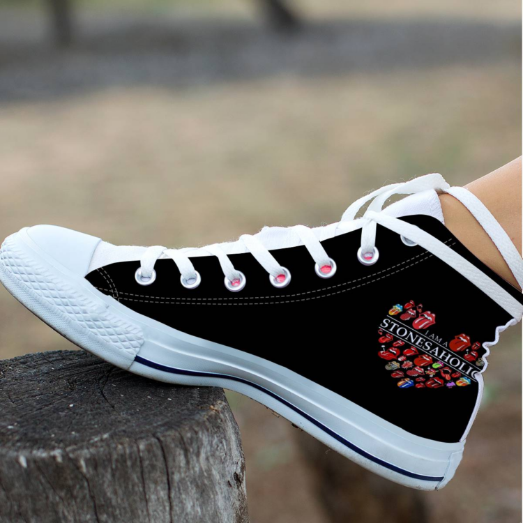 Rolling Stones Stones Aholic Canvas Shoes,Low Top, High Top, Sport Shoes