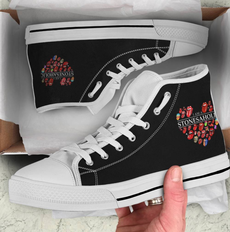 Rolling Stones Stones Aholic Canvas Shoes,Low Top, High Top, Sport Shoes