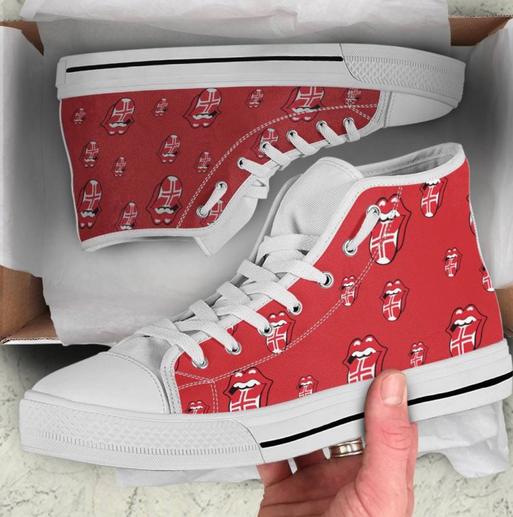 Rolling Stones Lisbon On Fire Canvas Shoes,Low Top, High Top, Sport Shoes