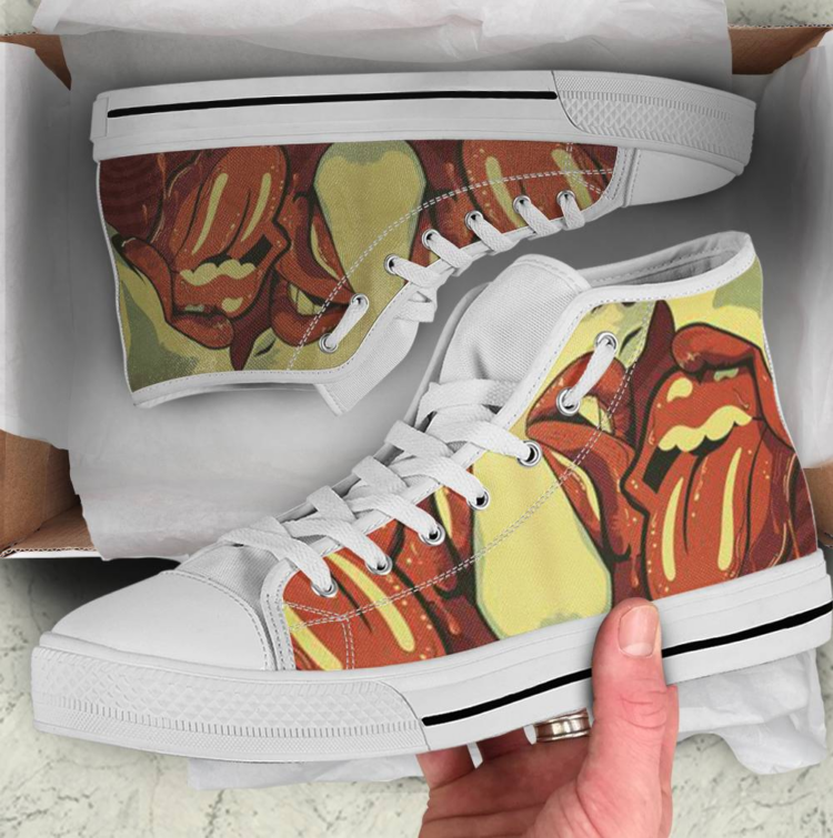 Rolling Stones Santiago RocknRoll 2016 Canvas Shoes,Low Top, High Top, Sport Shoes