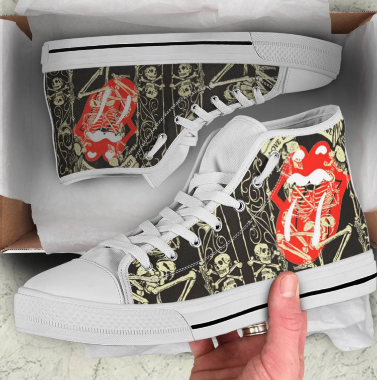 Rolling Stones Santiago RocknRoll 2016 Canvas Shoes,Low Top, High Top, Sport Shoes