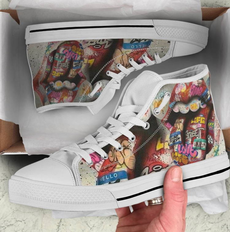 Rolling Stones Santiago RocknRoll 2016 Canvas Shoes,Low Top, High Top, Sport Shoes