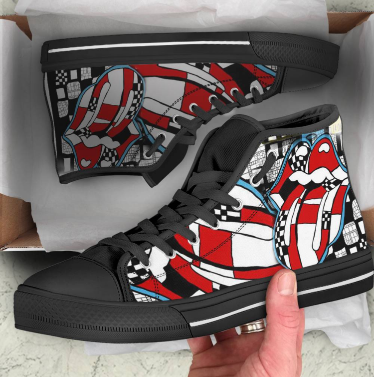 Rolling Stones On Fire Vienna 2014 Shoes Canvas Shoes,Low Top, High Top, Sport Shoes