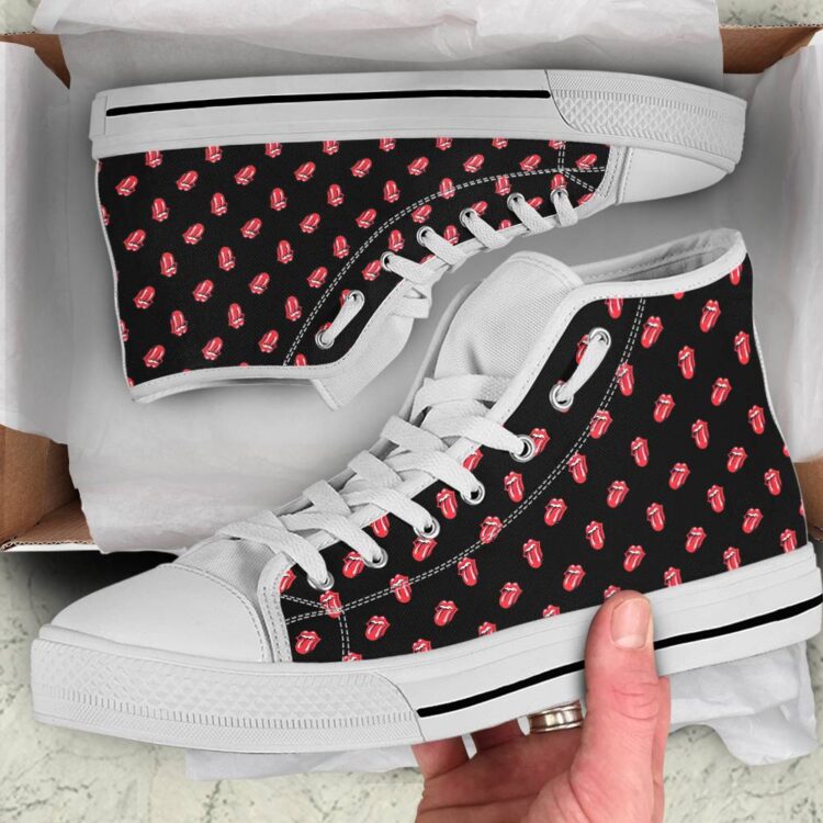 Rolling Stones Tongue Pattern Canvas Shoes Canvas Shoes,Low Top, High Top, Sport Shoes