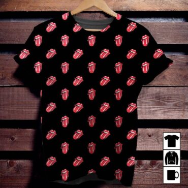 Rolling Stones Tongue Pattern Shirt