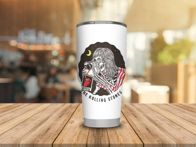 Rolling Stones Letter Tumbler Cup