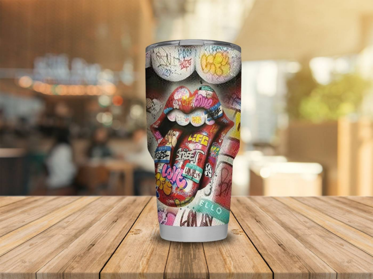 Rolling Stones Graffiti Tumbler Cup