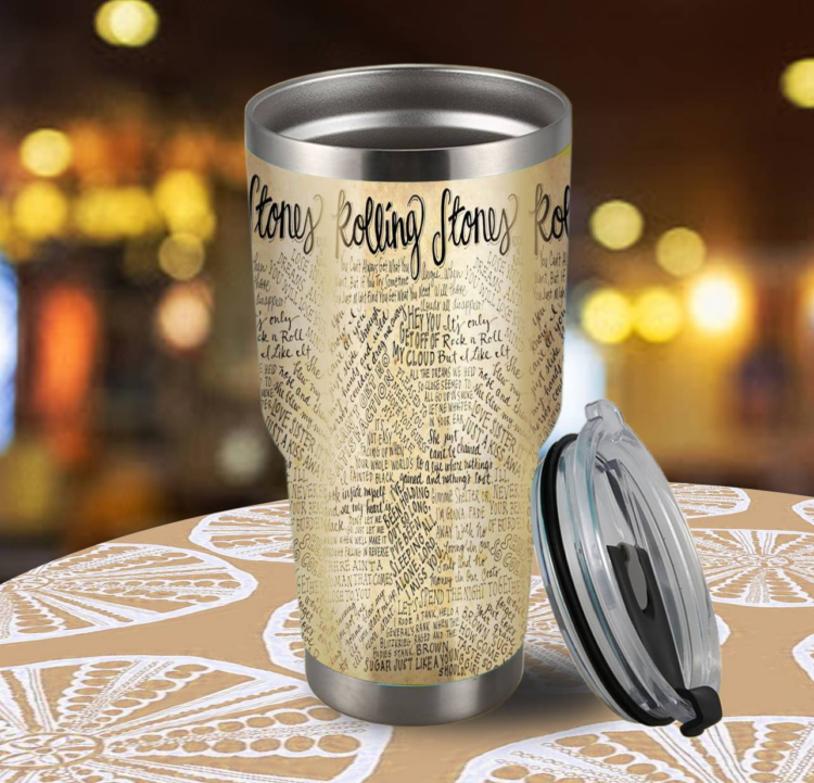 Rolling Stones Letter Tumbler Cup