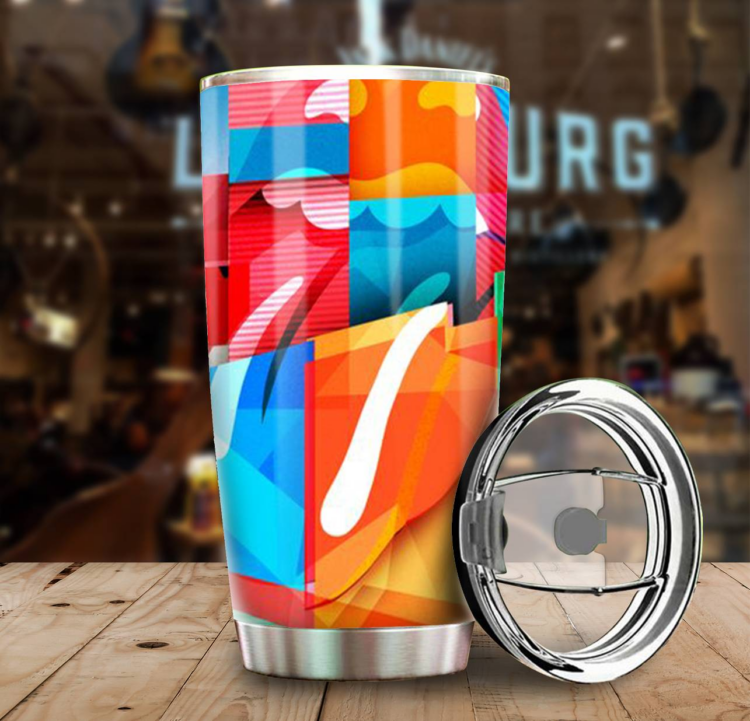 Rolling Stones Flags Tumbler Cup