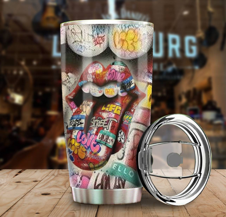 Rolling Stones Graffiti Tumbler Cup