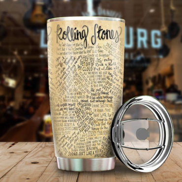 Rolling Stones Letter Tumbler Cup