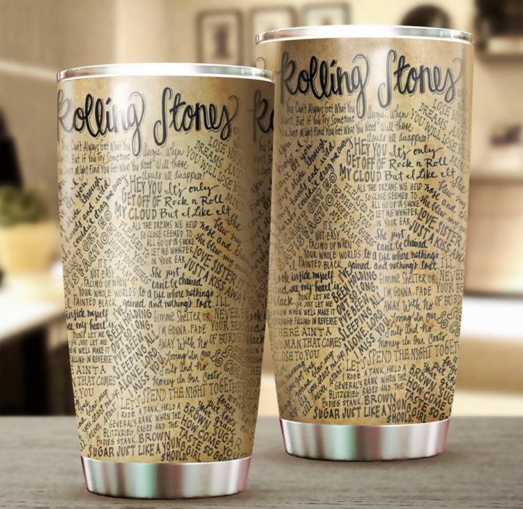 Rolling Stones Letter Tumbler Cup