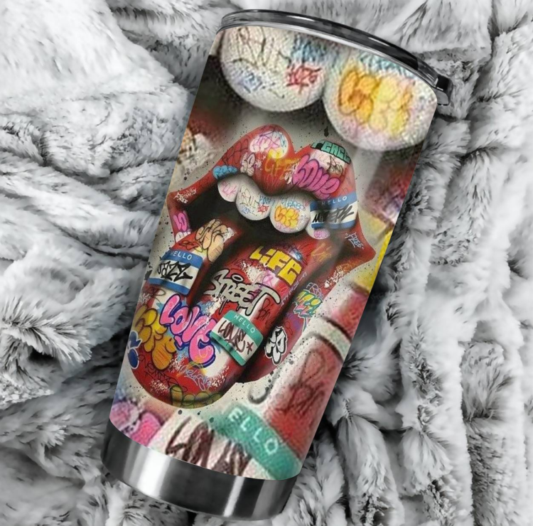 Rolling Stones Graffiti Tumbler Cup