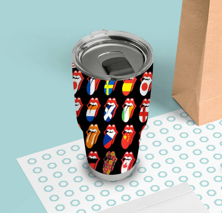 Rolling Stones Flags Tumbler Cup