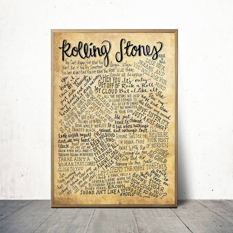 The Rolling Stones Letter Canvas