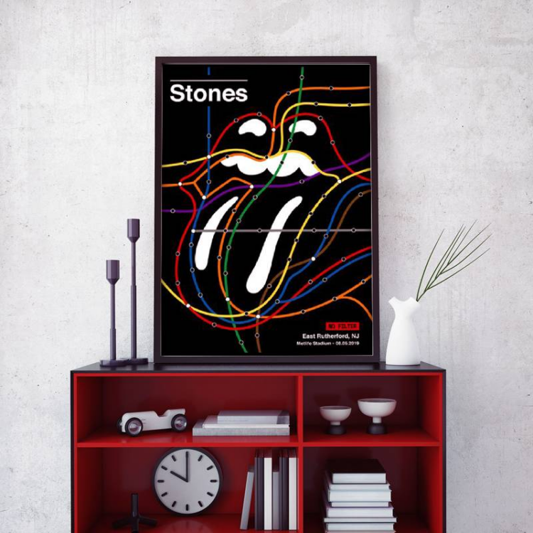 The Rolling Stones Letter Canvas