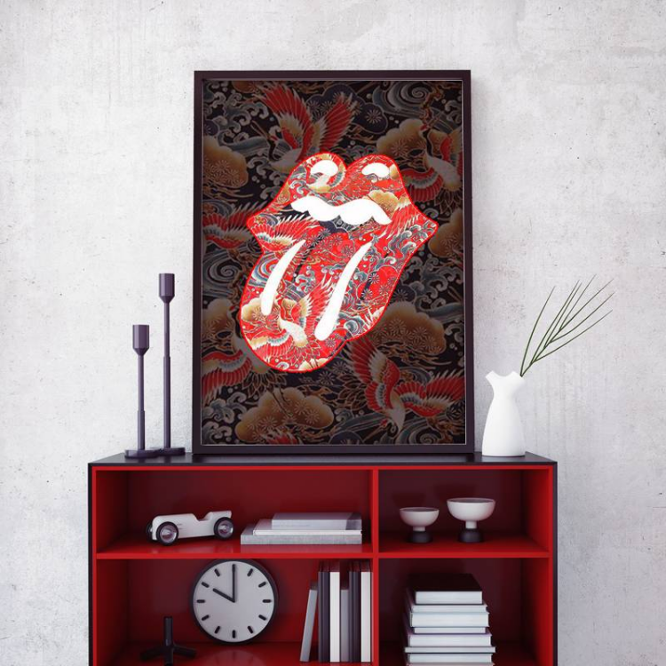 The Rolling Stones Japan Pattern Canvas