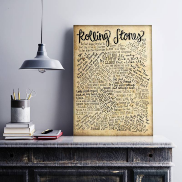 The Rolling Stones Letter Canvas