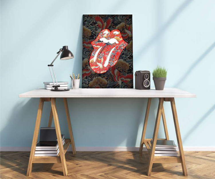 The Rolling Stones Japan Pattern Canvas