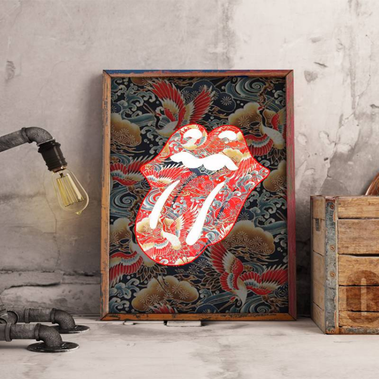 The Rolling Stones Japan Pattern Canvas