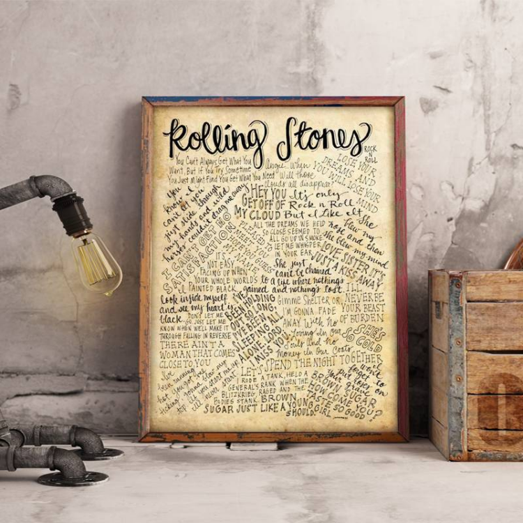 The Rolling Stones Letter Canvas