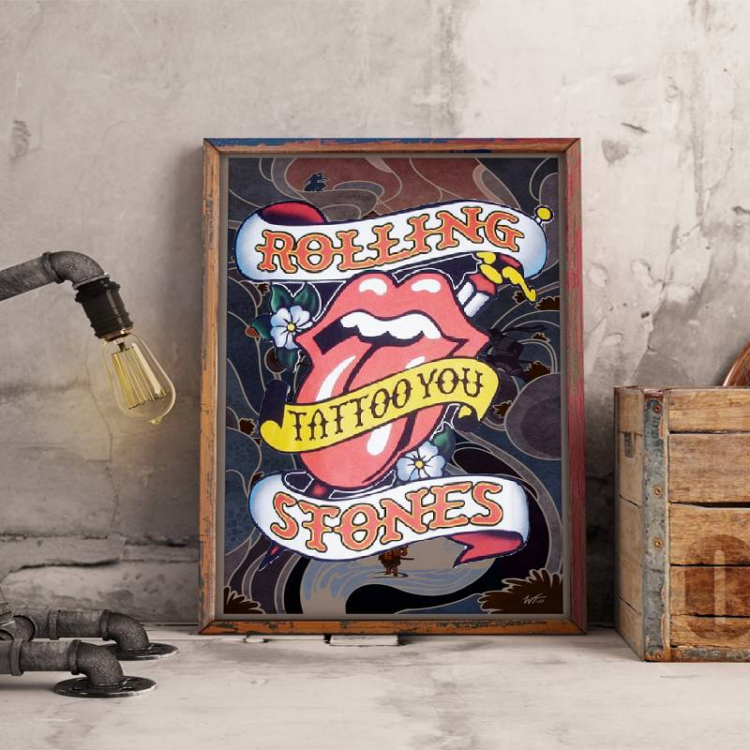 The Rolling Stones Letter Canvas