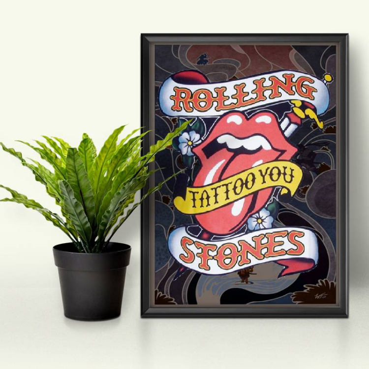 The Rolling Stones Letter Canvas