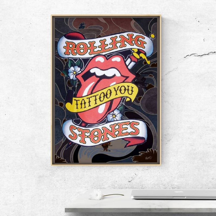 The Rolling Stones Letter Canvas