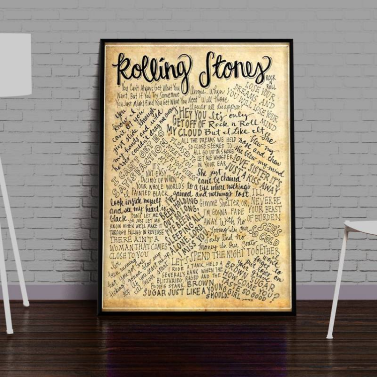 The Rolling Stones Letter Canvas